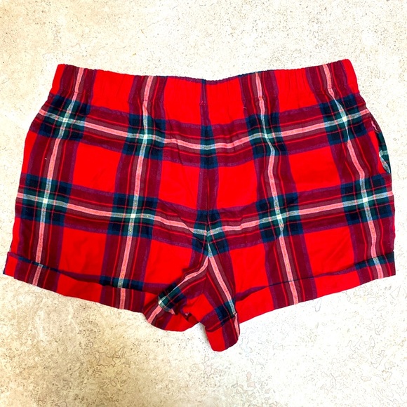 Stars Above Red Plaid Flannel Shorts Size Large - Picture 2 of 3